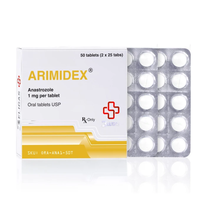 Anastrozole 1mg (Arimidex) 50 Oral Tablets - Decreases Fat Build-up buy online Anastrozole 1mg (Arimidex) 50 Oral Tablets